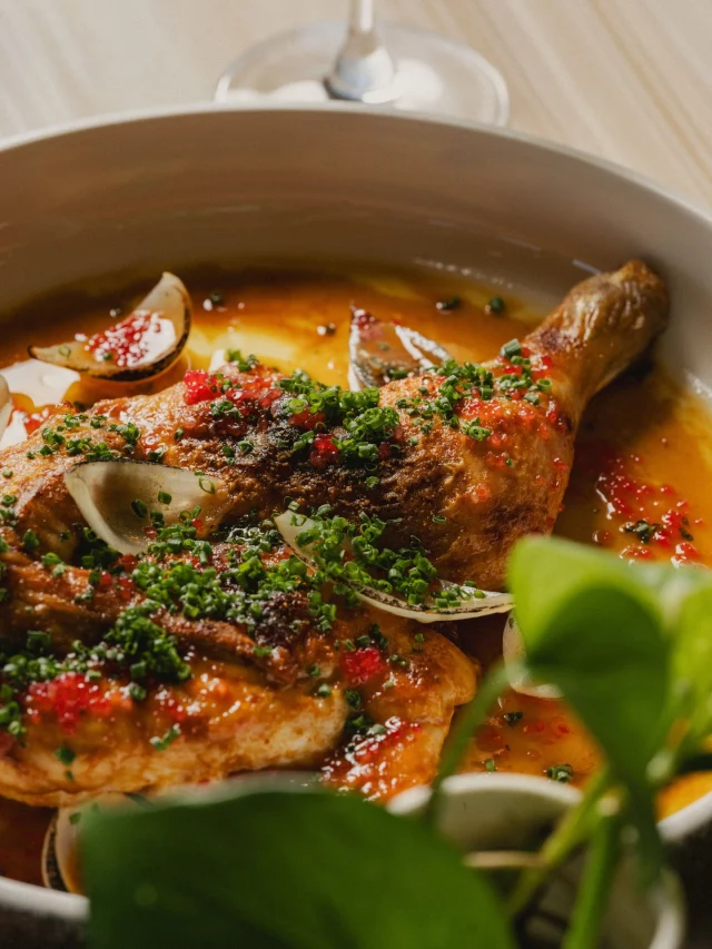 A closer look at our roasted half chicken. Made to be shared.